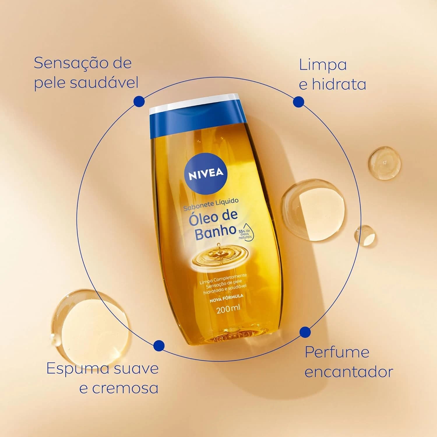 NIVEA Sabonete Líquido Óleo de Banho 200ml