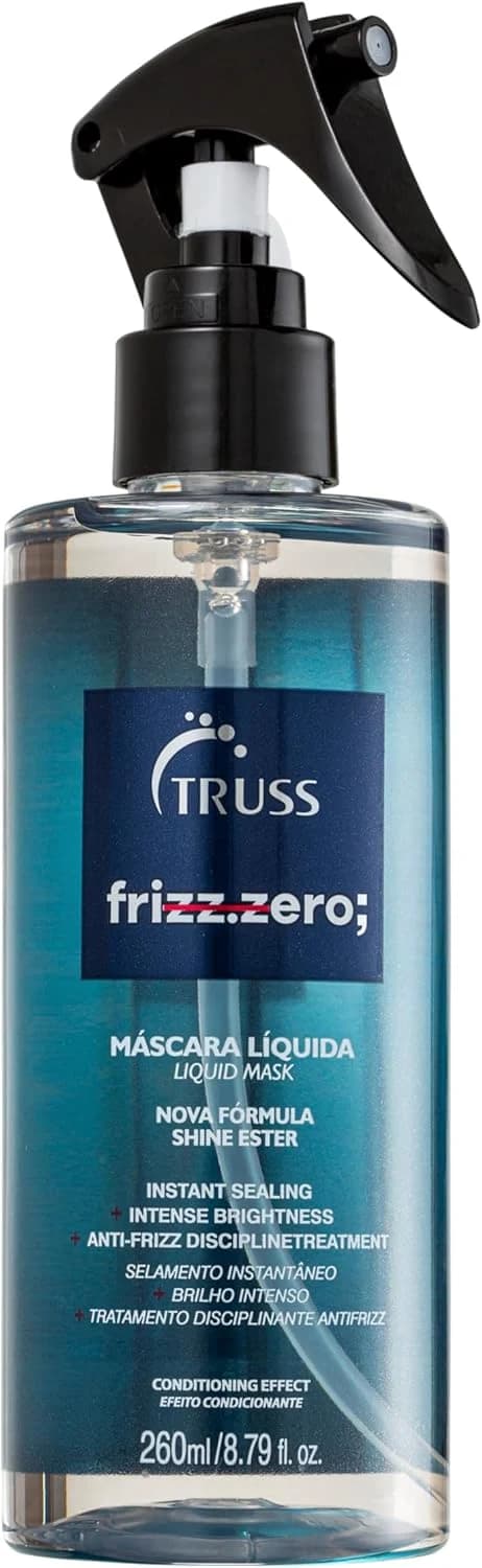 Truss Frizz Zero Leave-In | Máscara Líquida para Controle de Frizz, Brilho e Hidratação | 260ml